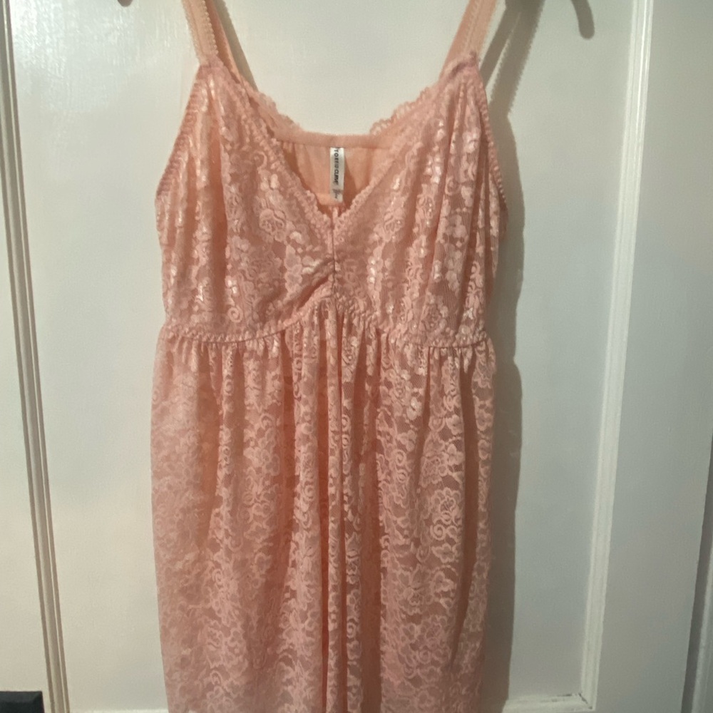 Delicate Lace Peach Nightgown